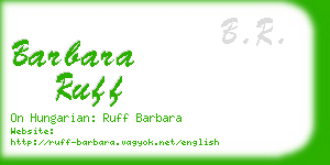 barbara ruff business card